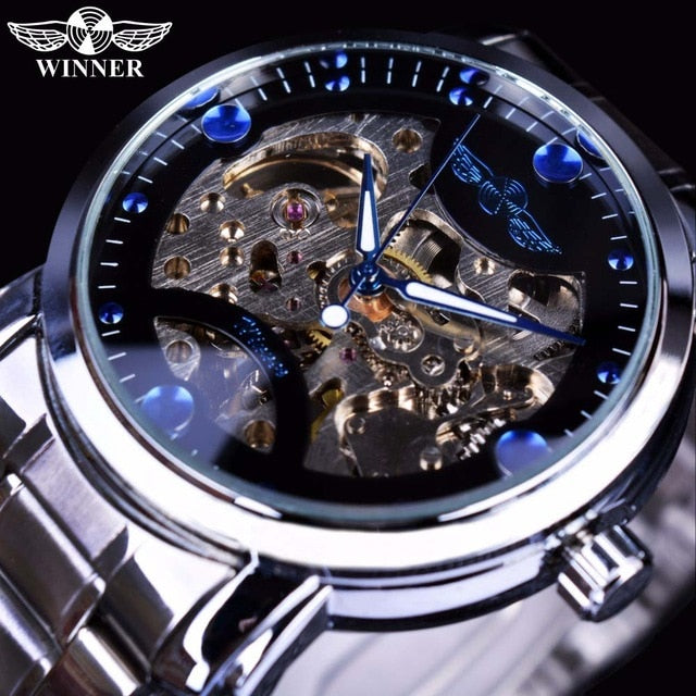 Winner's Blue Ocean skeleton Automatic Watch II